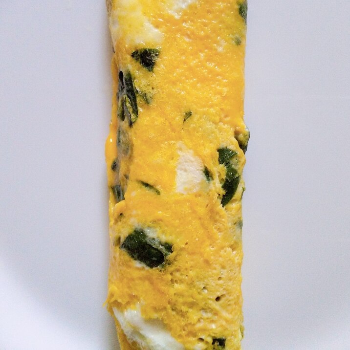小松菜とチーズの卵焼き